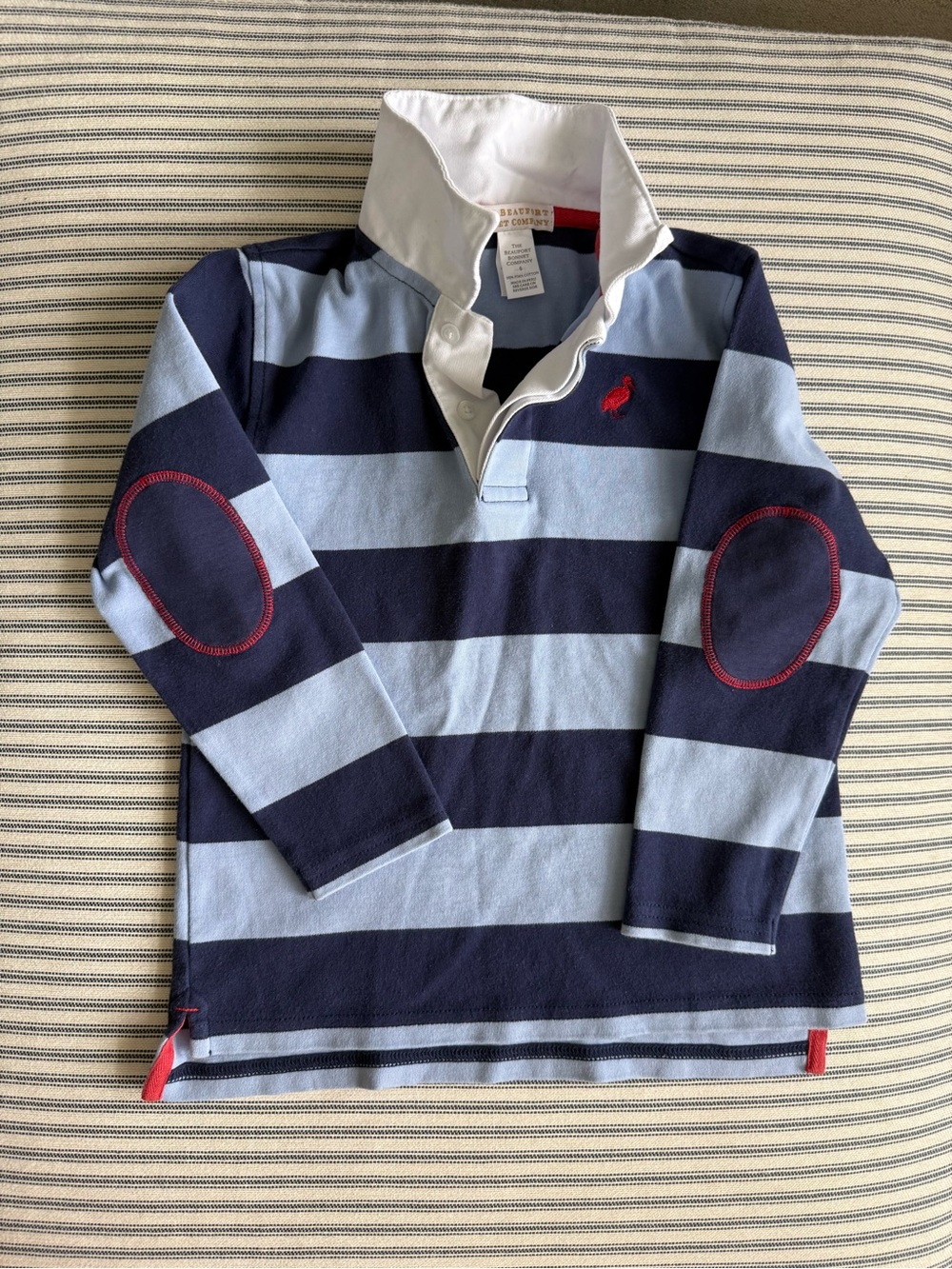 TBBC Boys' Navy & Light Blue Striped Rugby Shirt